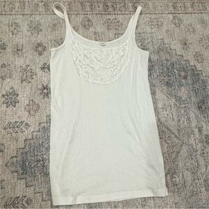 J crew soft cream spaggetti strap Women's Sz S cotton tank Top